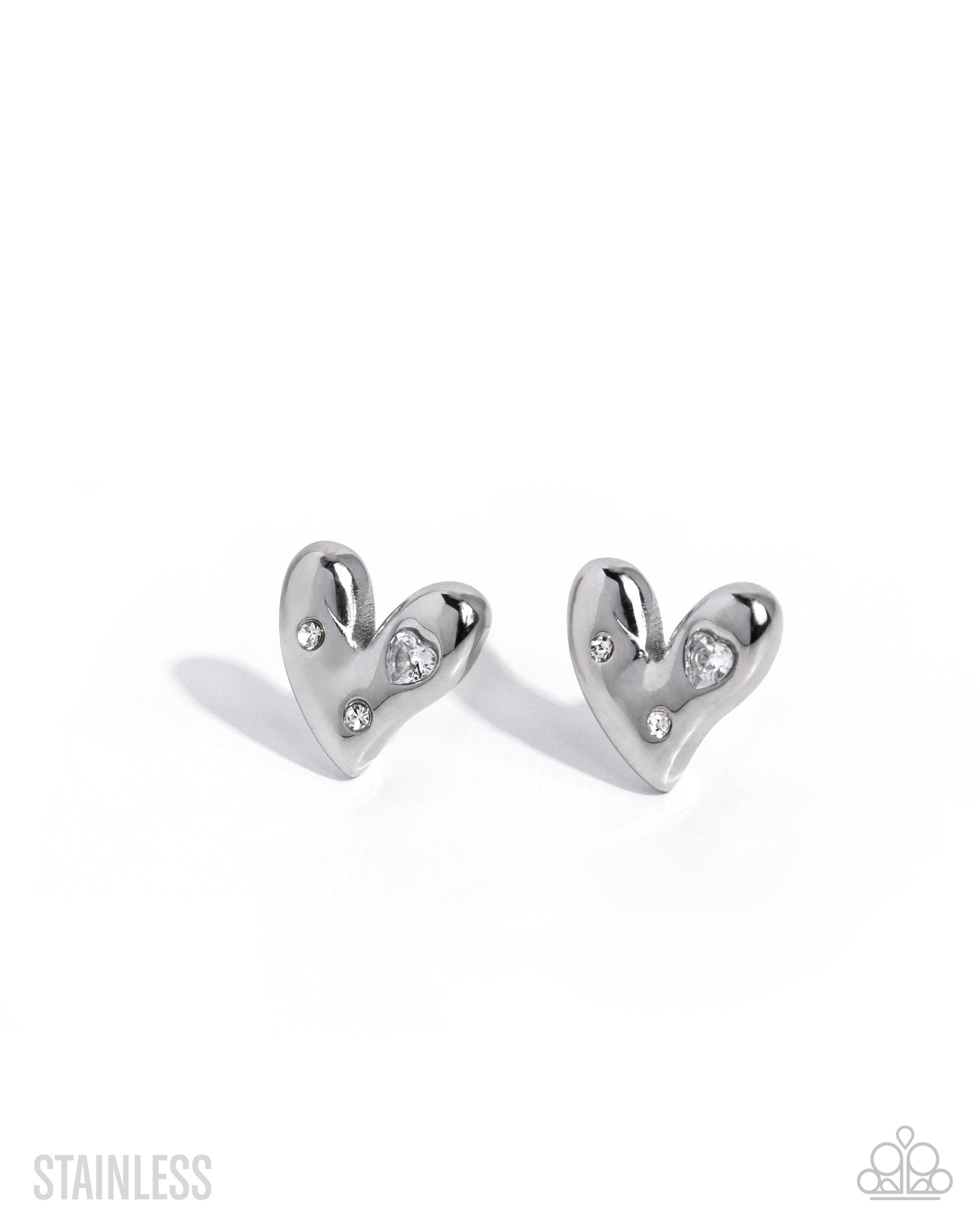 Adorable Act - white - Paparazzi earrings