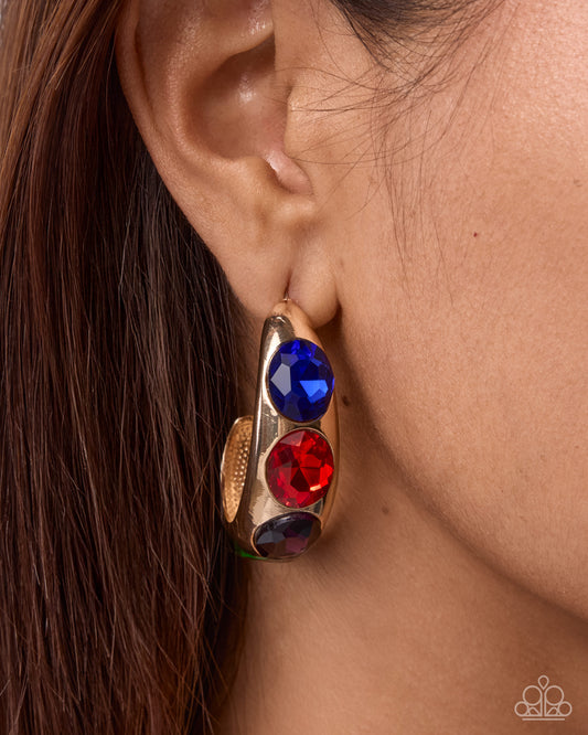 Adorable Advocate - gold - Paparazzi earrings