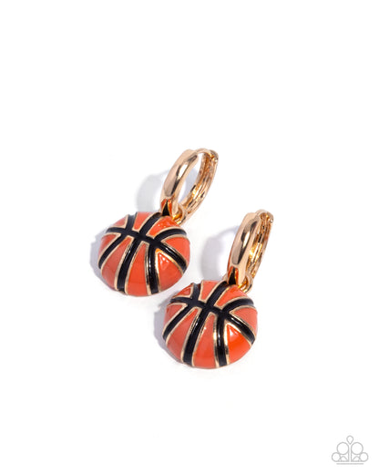 Adorable Airball - gold - Paparazzi earrings