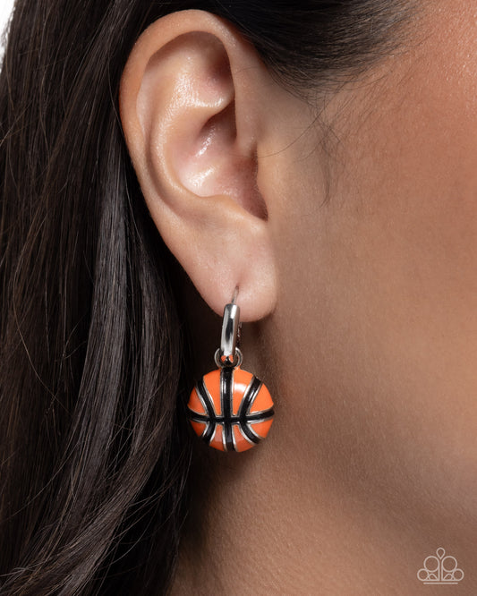 Adorable Airball - orange - Paparazzi earrings