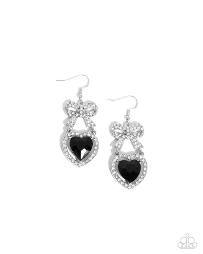 Adorable Allure - black - Paparazzi earrings