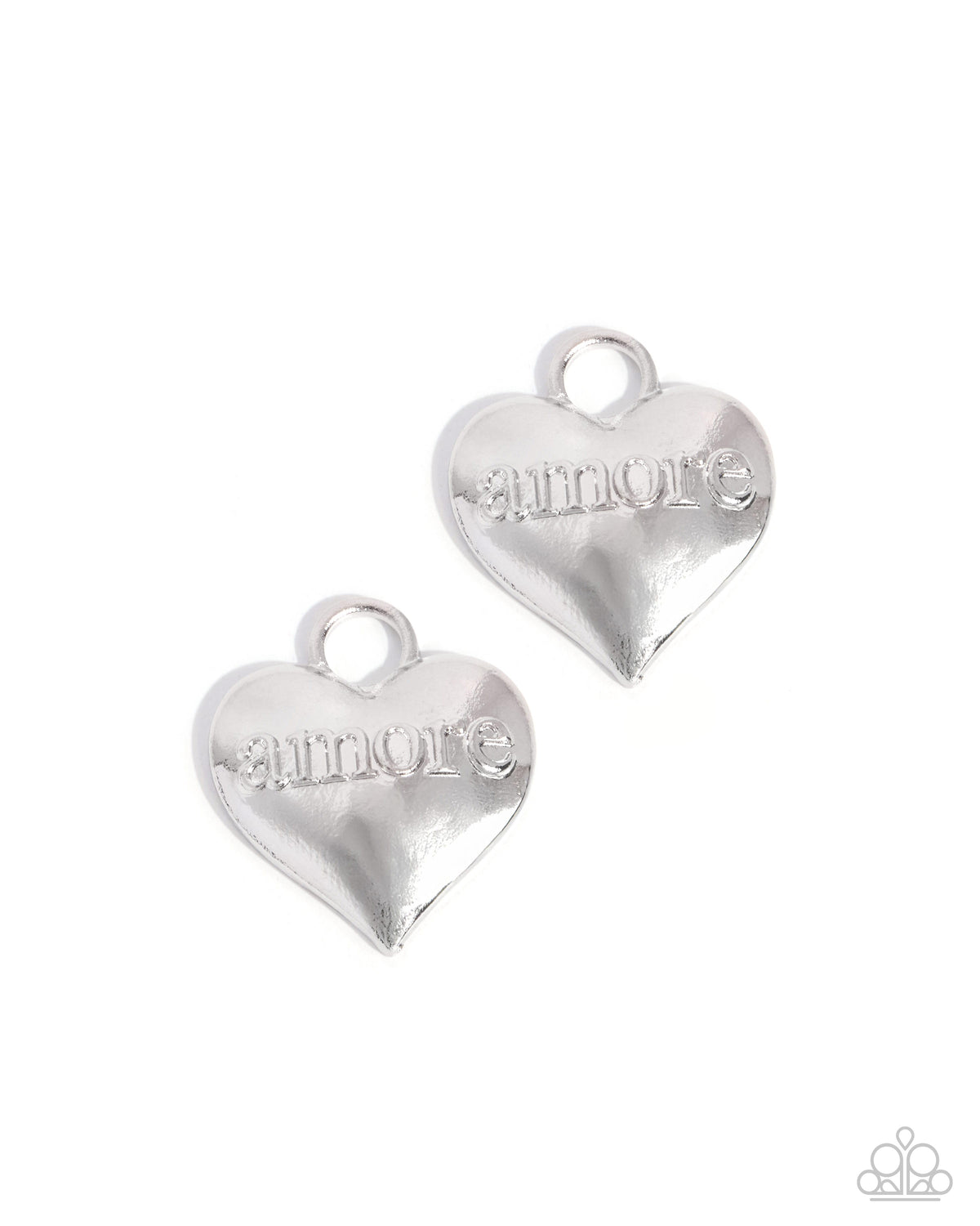 Adorable Amore - silver - Paparazzi earring charms