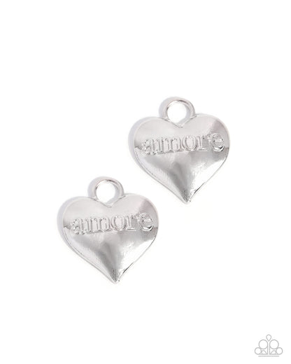 Adorable Amore - silver - Paparazzi earring charms