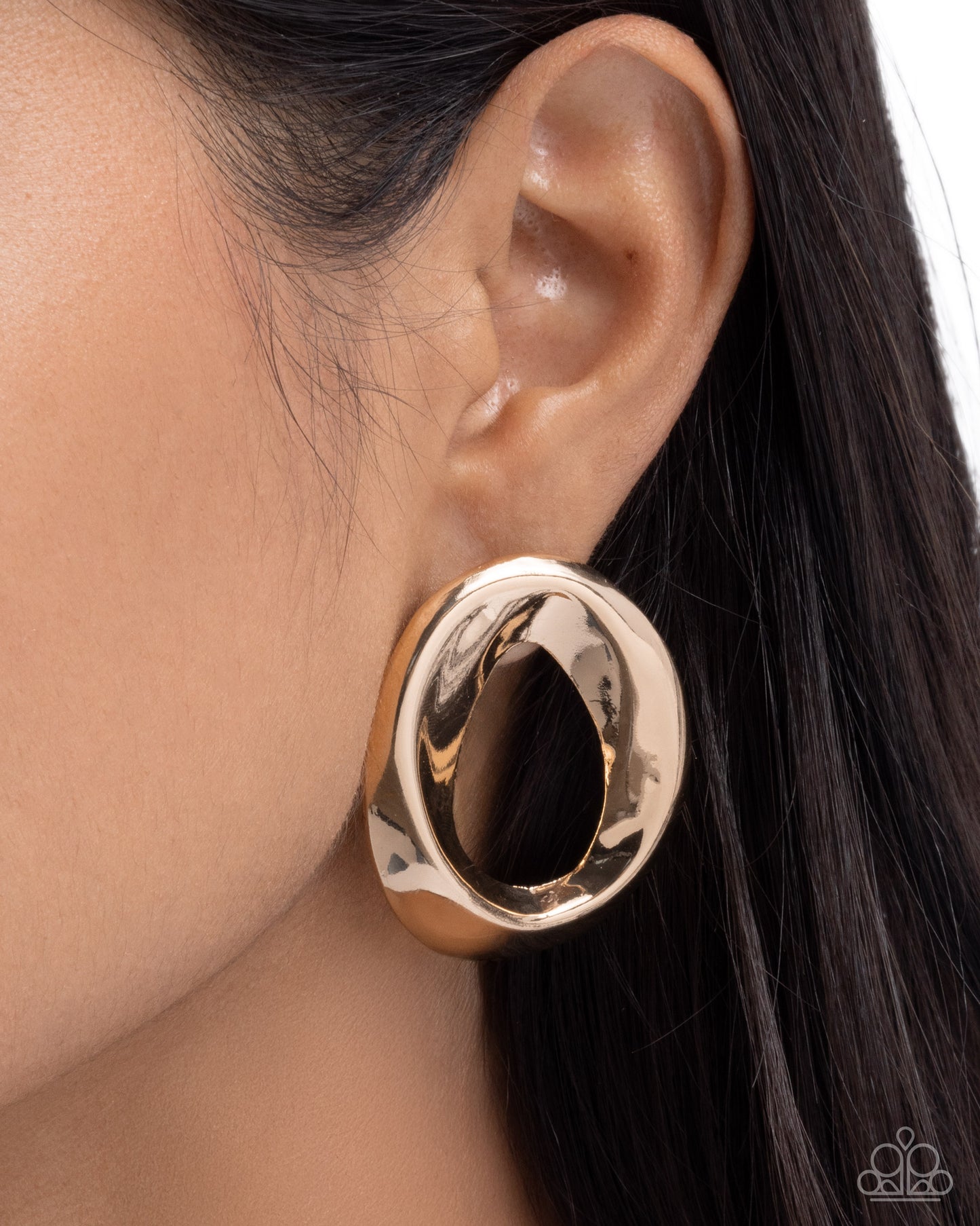 Adorable Announcement - gold - Paparazzi earrings