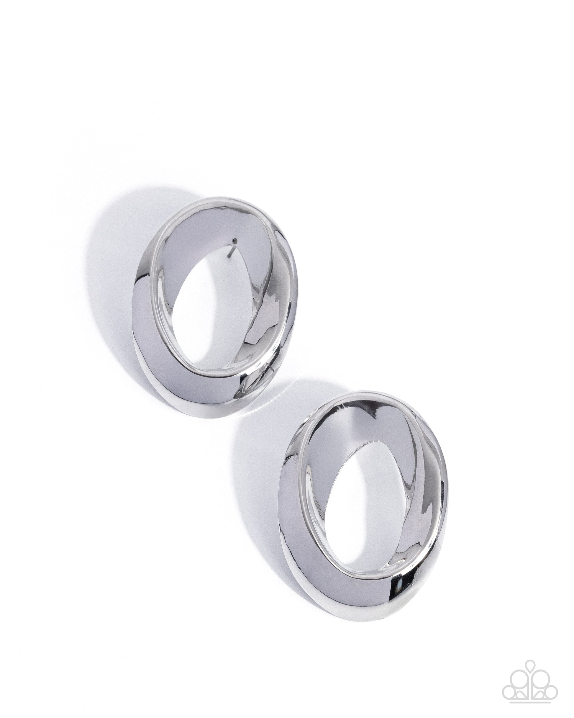 Adorable Announcement - silver - Paparazzi earrings