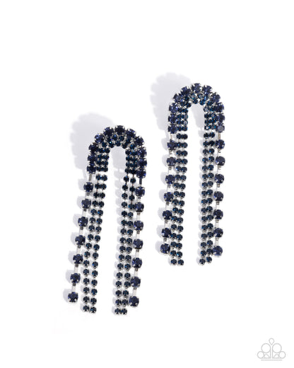 Adorable Arch - blue - Paparazzi earrings