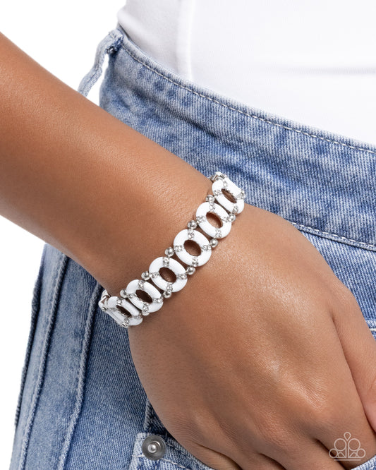Adorable Armada - white - Paparazzi bracelet