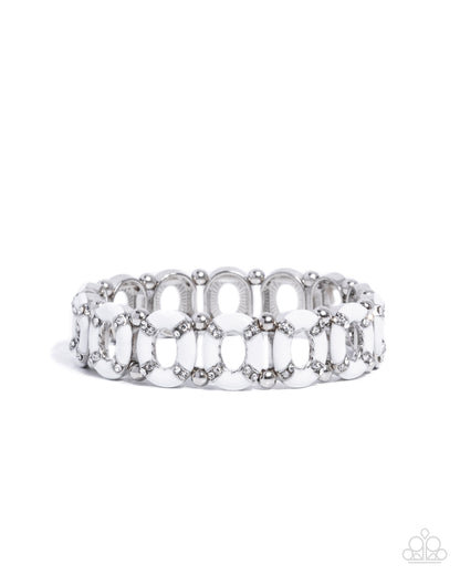 Adorable Armada - white - Paparazzi bracelet