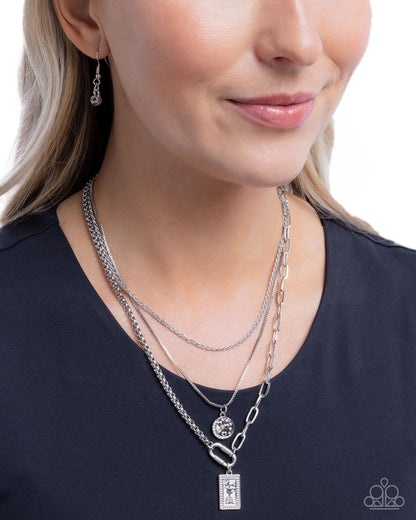 Adorable Artifact - silver - Paparazzi necklace