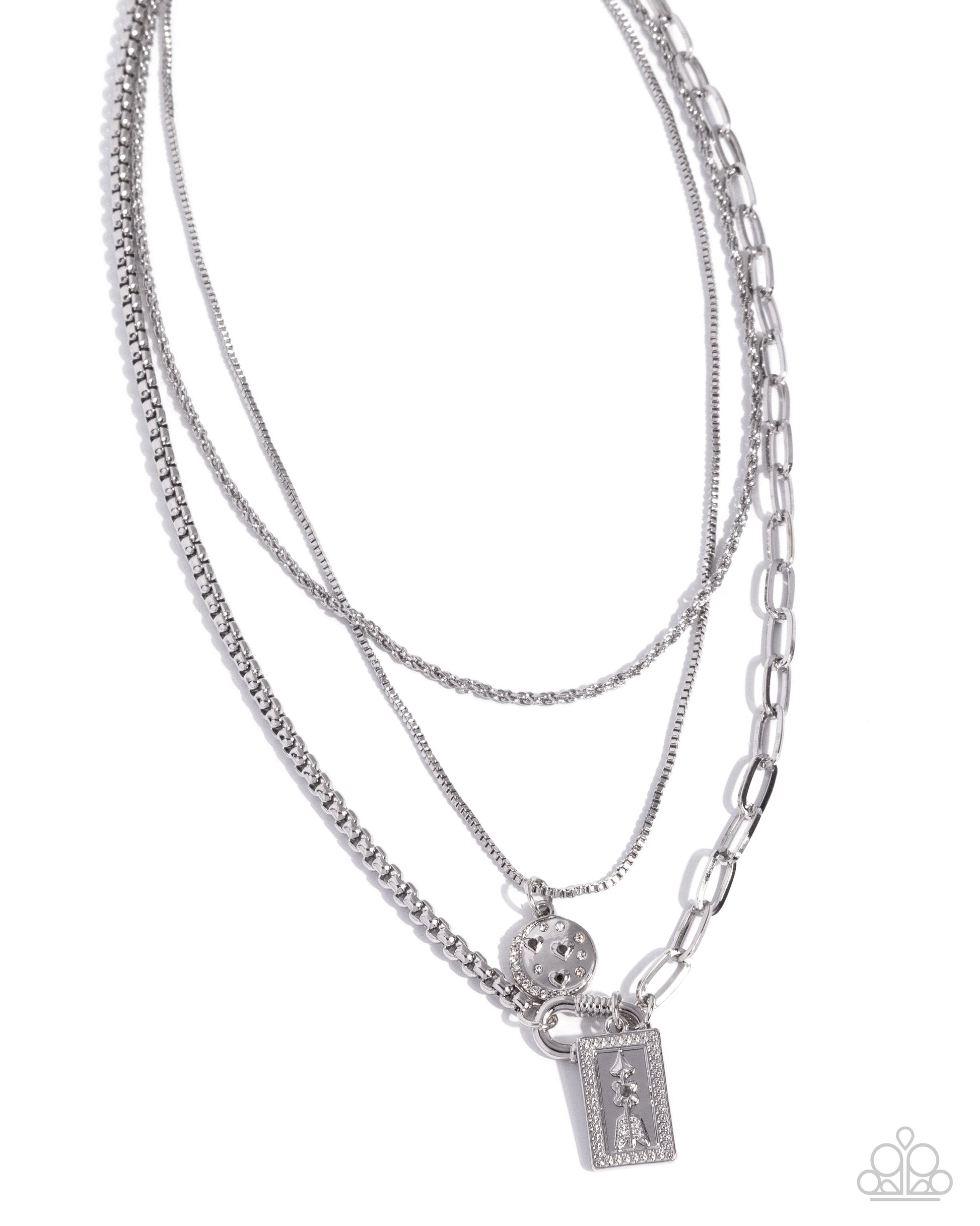 Adorable Artifact - silver - Paparazzi necklace