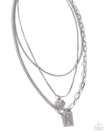 Adorable Artifact - silver - Paparazzi necklace