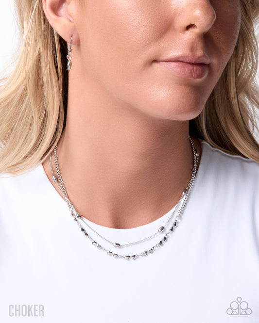 Adorable Artistry - silver - Paparazzi necklace