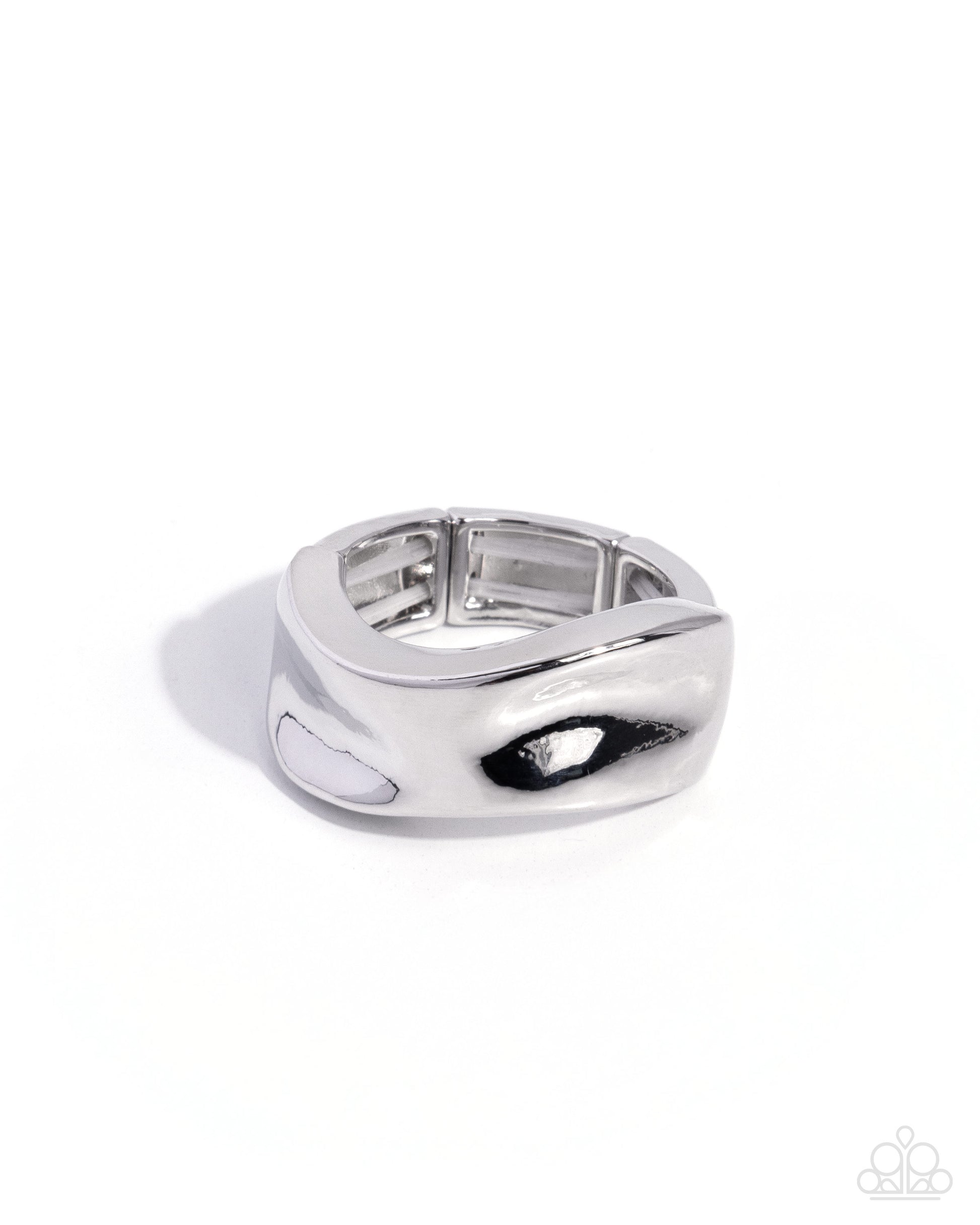 Adorably Abstruse - silver - Paparazzi ring