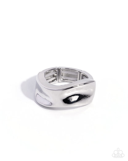 Adorably Abstruse - silver - Paparazzi ring