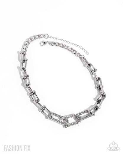 Adorably Amped Up - white - Paparazzi necklace