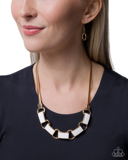 Adorably Animated - white - Paparazzi necklace