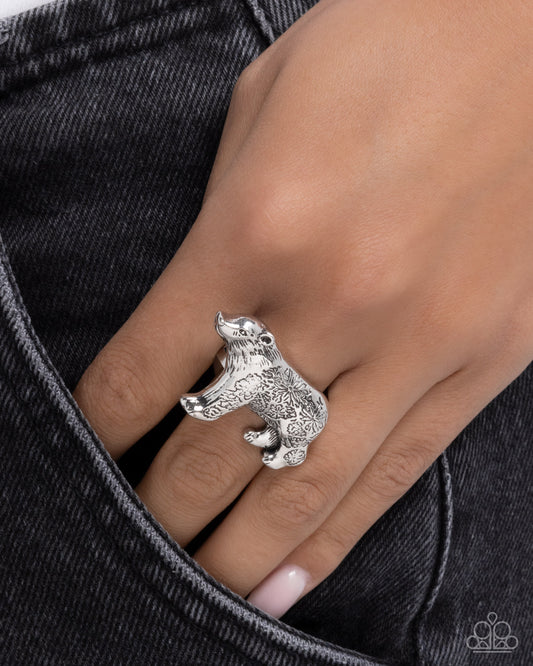 Adorably Arctic - silver - Paparazzi ring