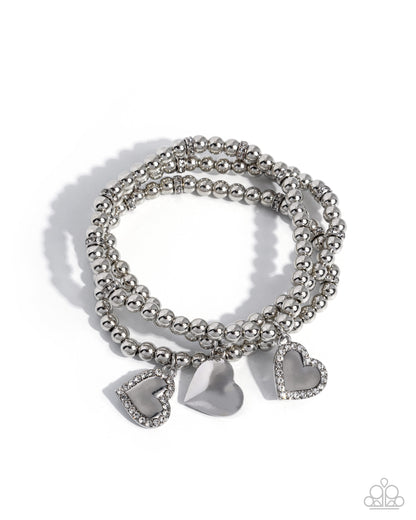 Adoring Fan - white - Paparazzi bracelet