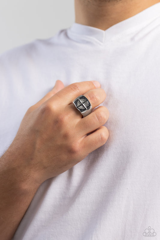 Adventure is Waiting - silver - Paparazzi MENS ring