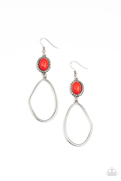 Adventurous Allure - red - Paparazzi earrings