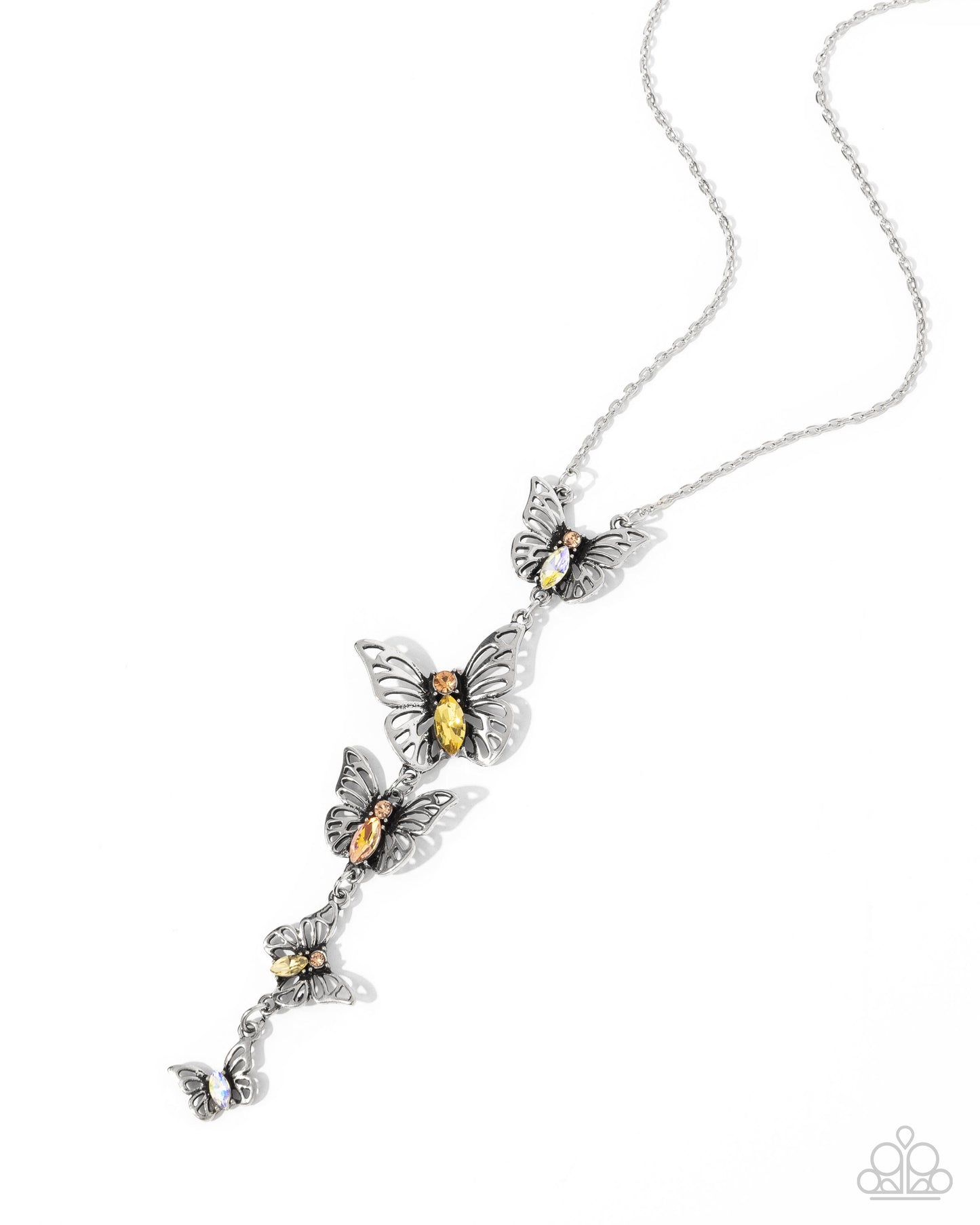 Aerial Addition - yellow - Paparazzi necklace