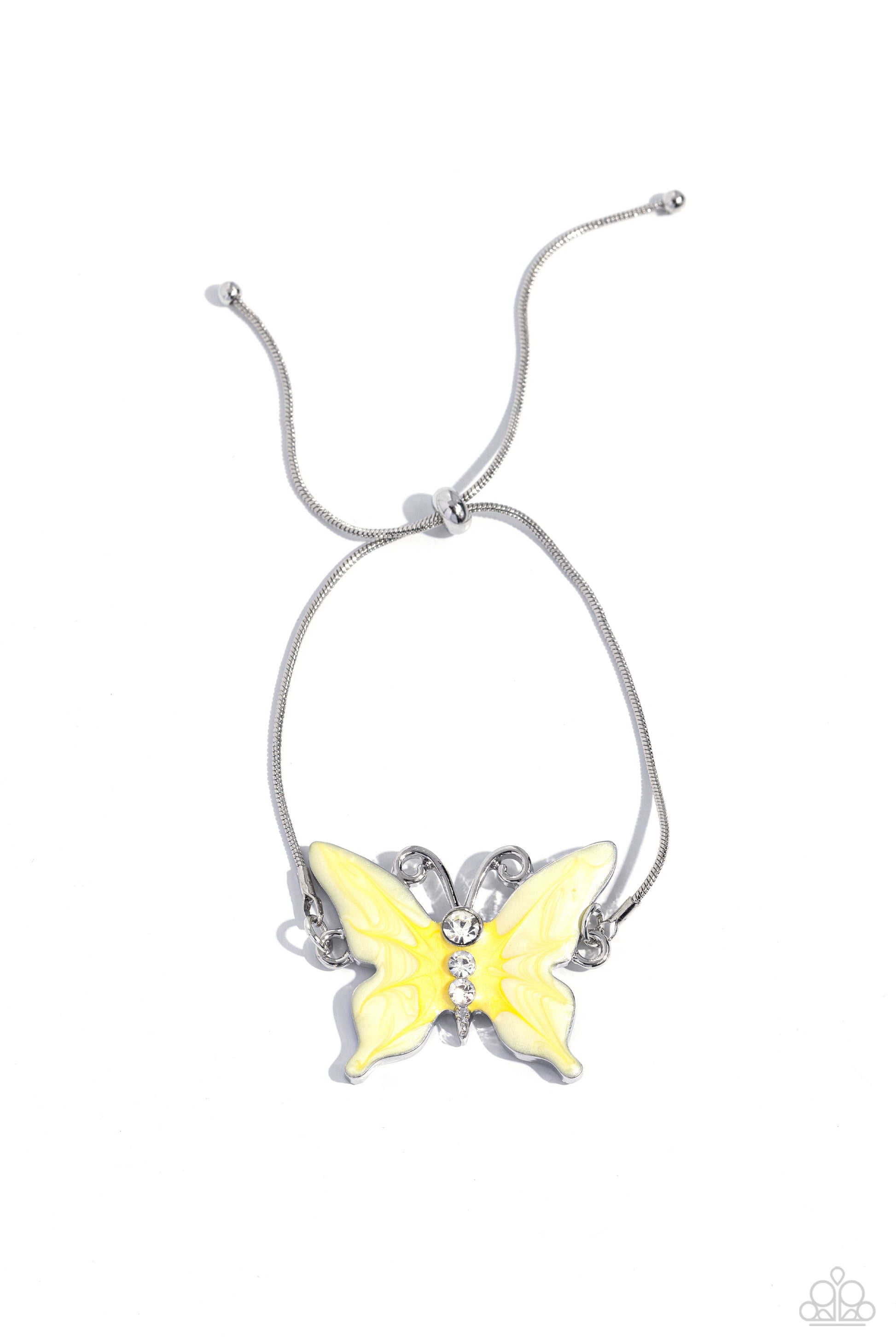 Aerial Adornment - yellow - Paparazzi bracelet