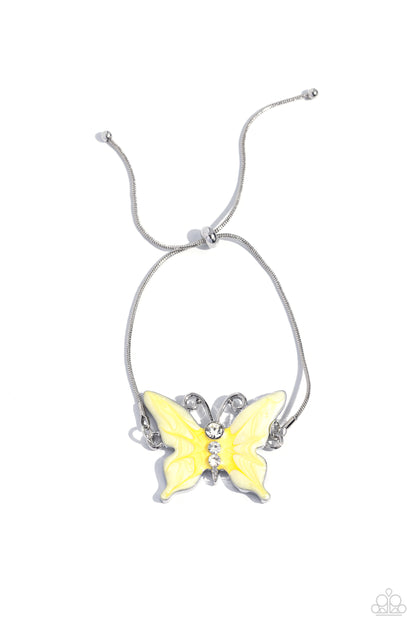 Aerial Adornment - yellow - Paparazzi bracelet