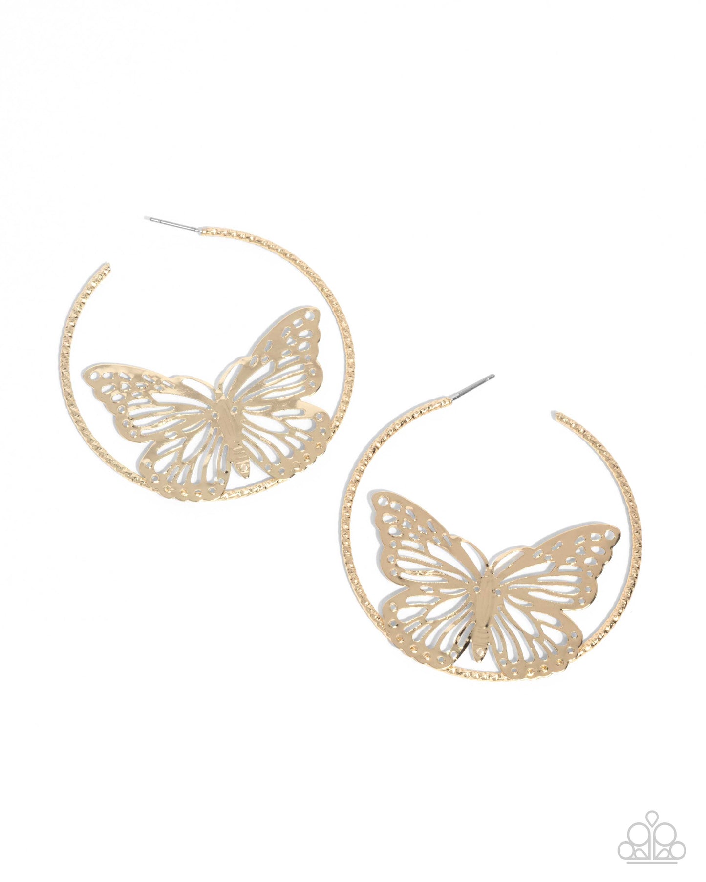 Aerial Alias - gold - Paparazzi earrings