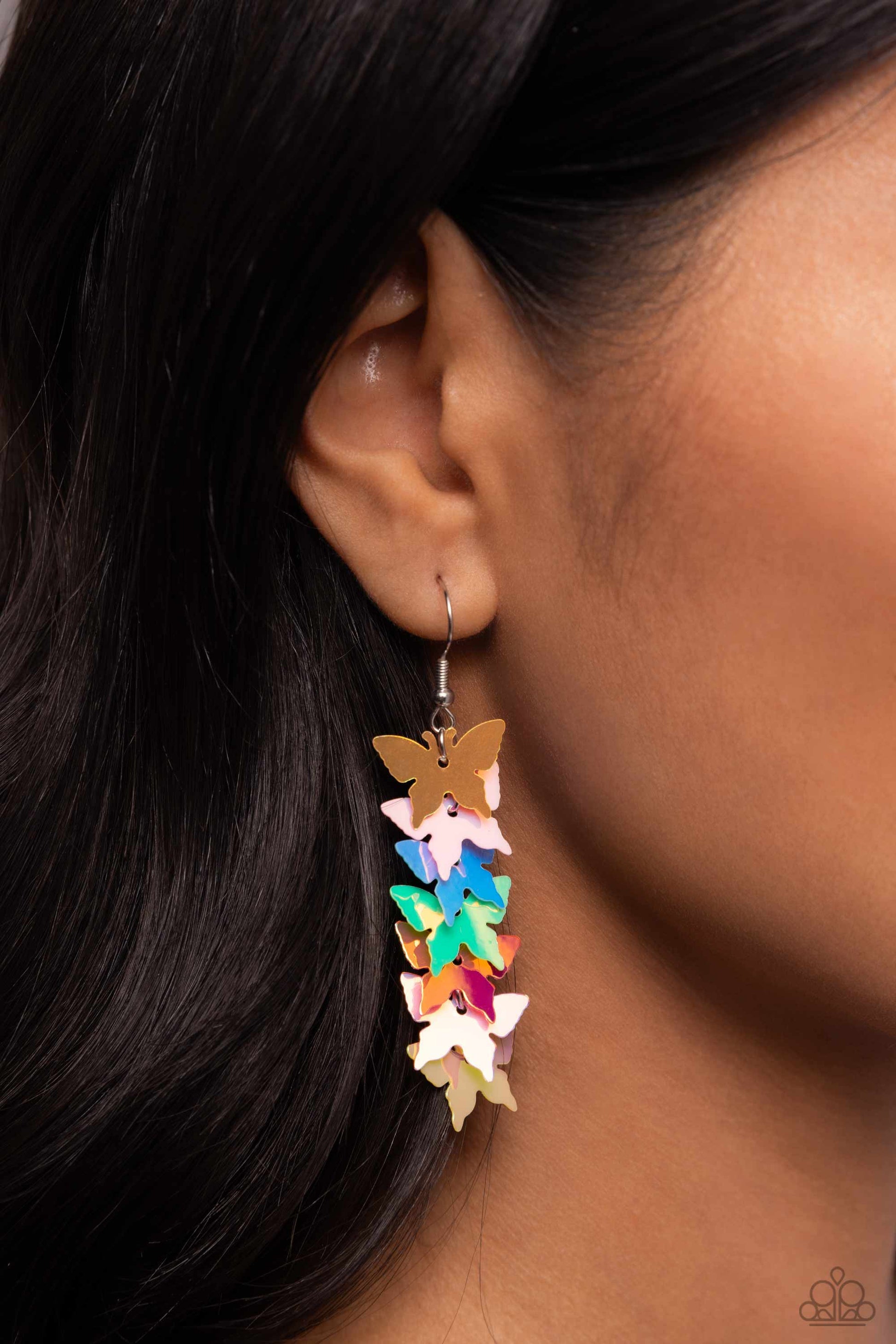Aerial Ambiance - multi - Paparazzi earrings
