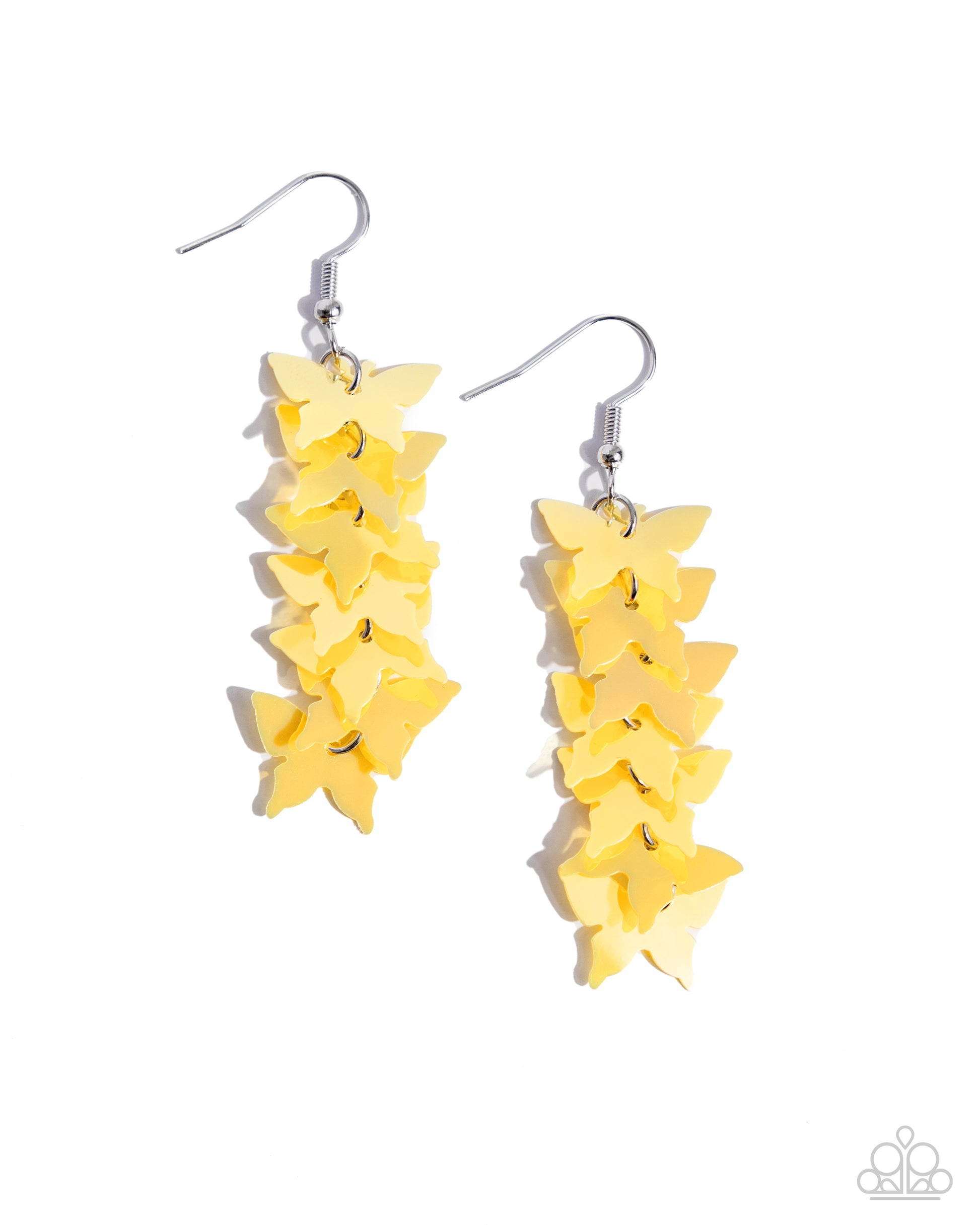 Aerial Ambiance - yellow - Paparazzi earrings
