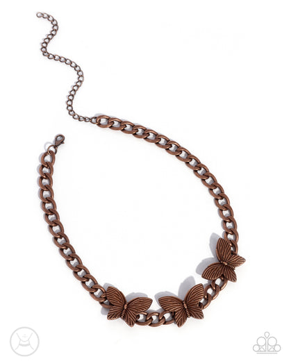 Aerial Ambition - copper - Paparazzi necklace