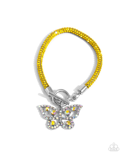 Aerial Appeal - yellow - Paparazzi bracelet