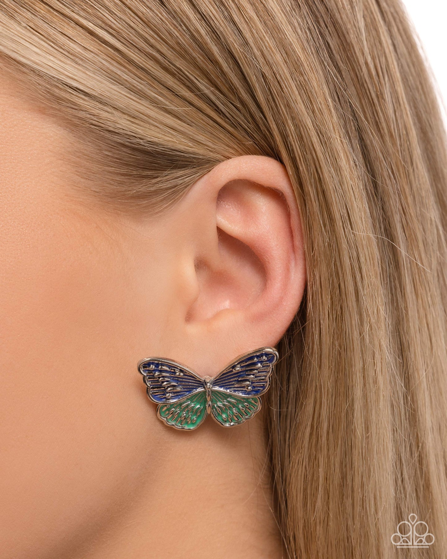 Aerial Appreciation - blue - Paparazzi earrings