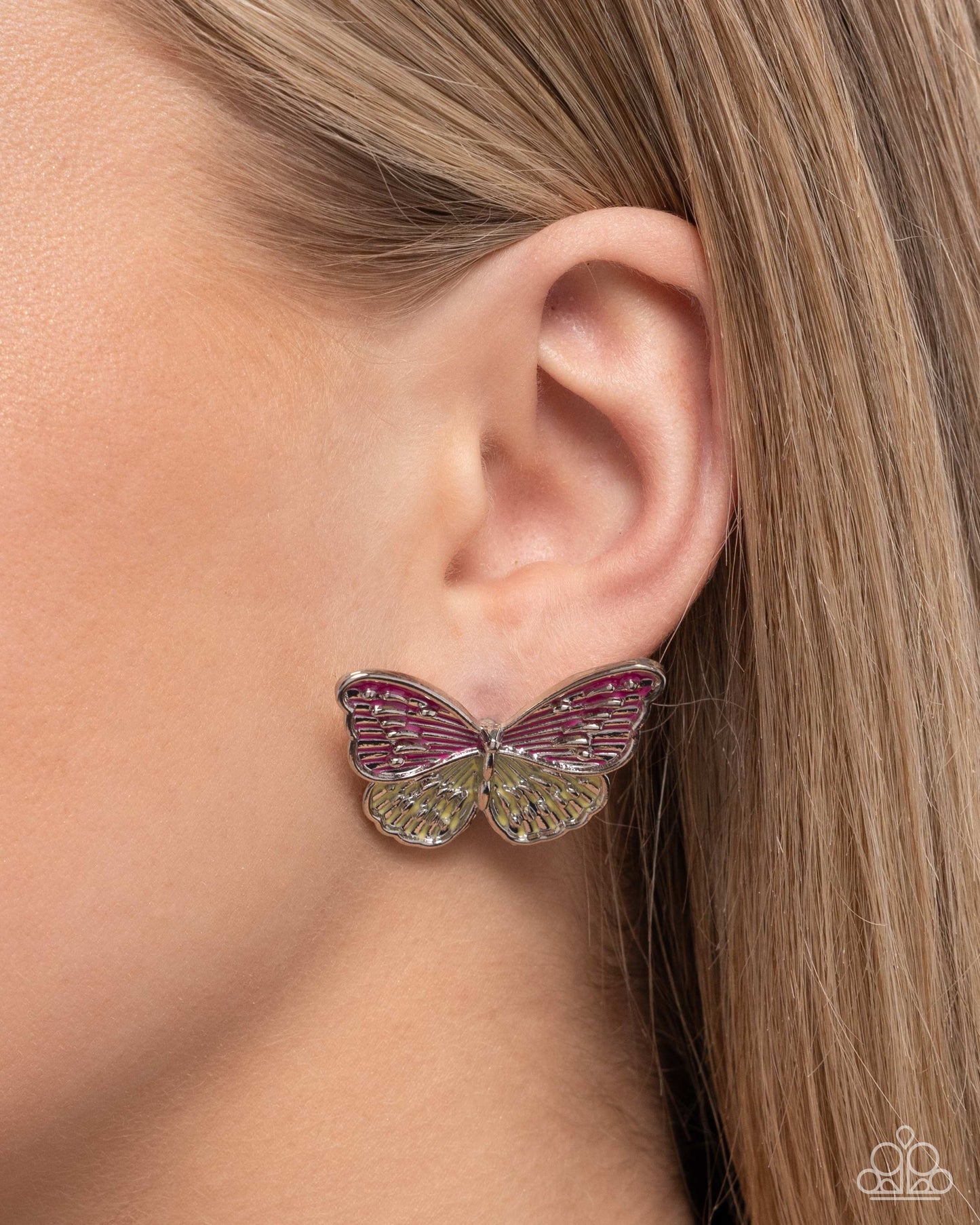 Aerial Appreciation - pink - Paparazzi earrings