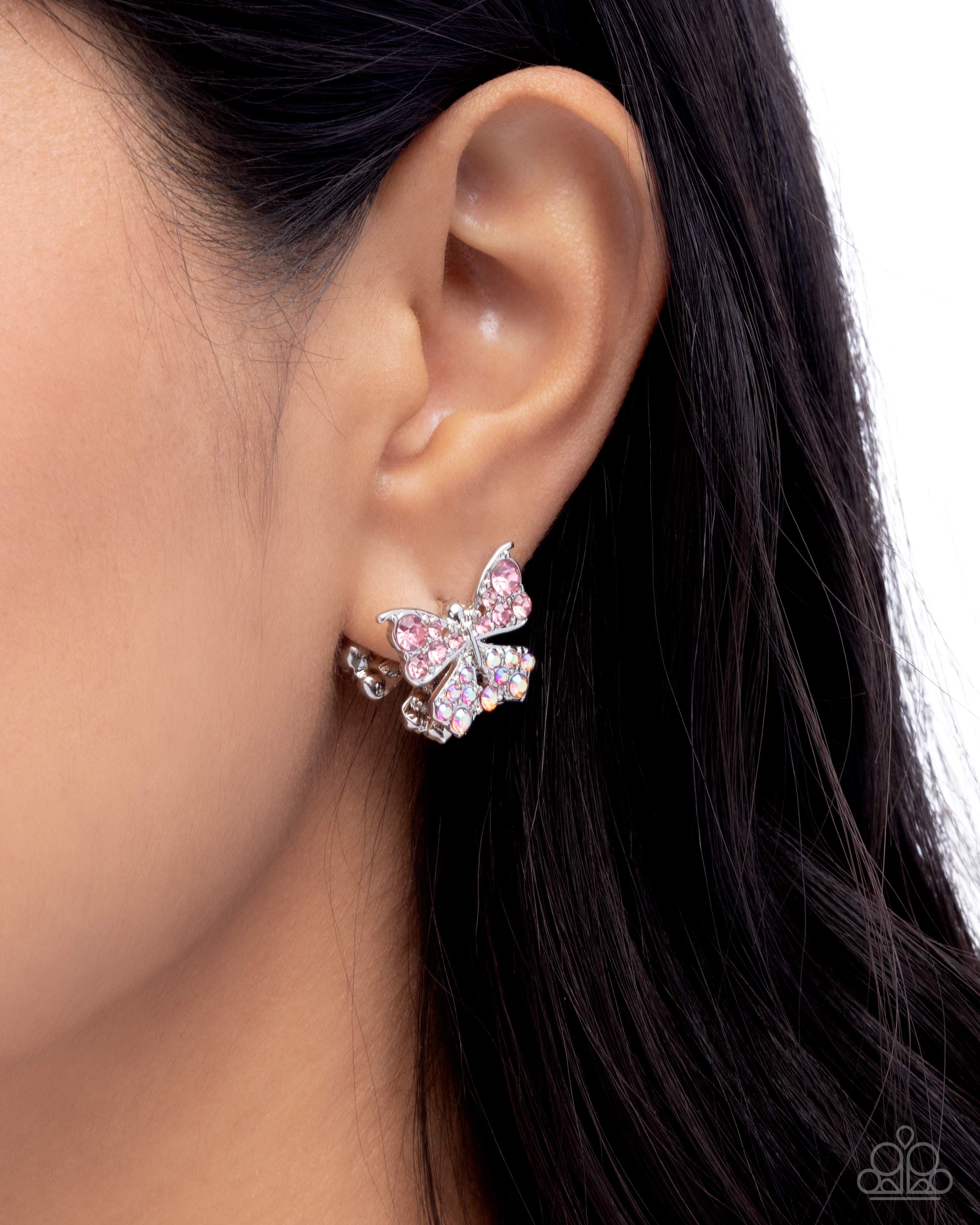 Aerial Apprentice - pink - Paparazzi earrings – JewelryBlingThing