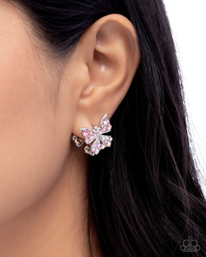 Aerial Apprentice - pink - Paparazzi earrings