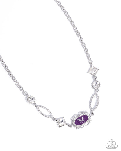 Aerial Approval - purple - Paparazzi necklace