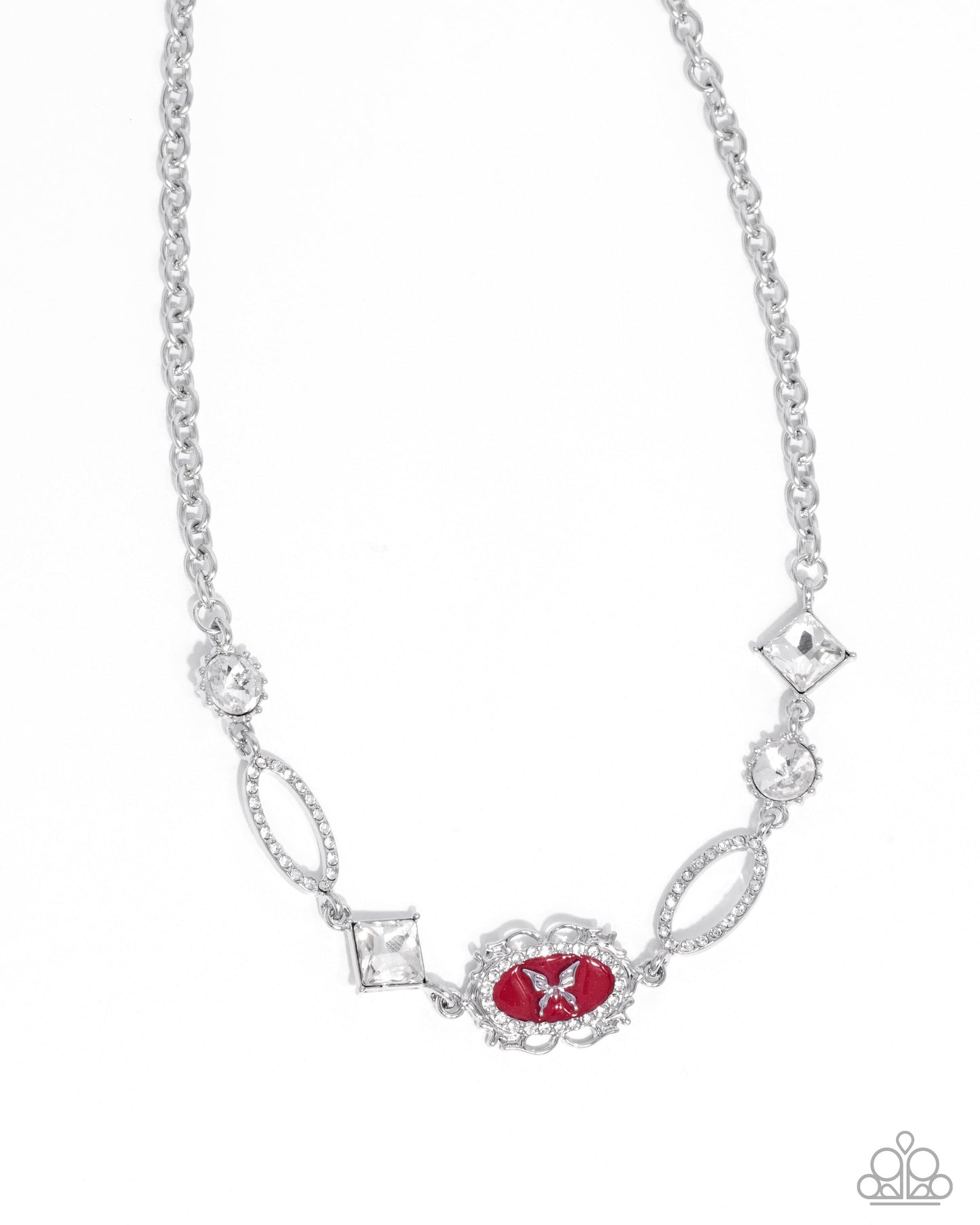 Aerial Approval - red - Paparazzi necklace