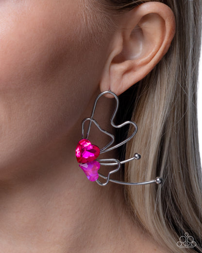 Aerial Artistry - pink - Paparazzi earrings