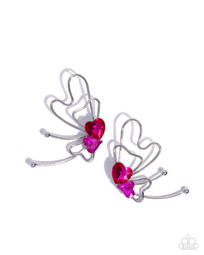 Aerial Artistry - pink - Paparazzi earrings