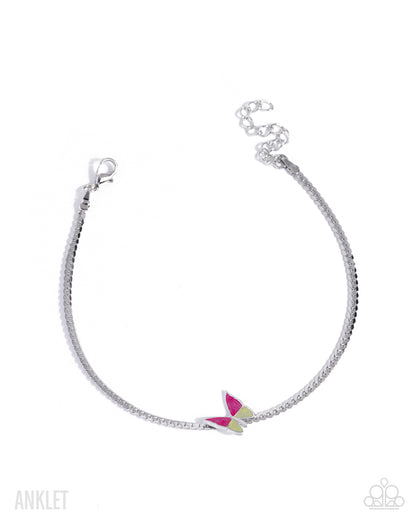 Aerial Atmosphere - pink - Paparazzi anklet