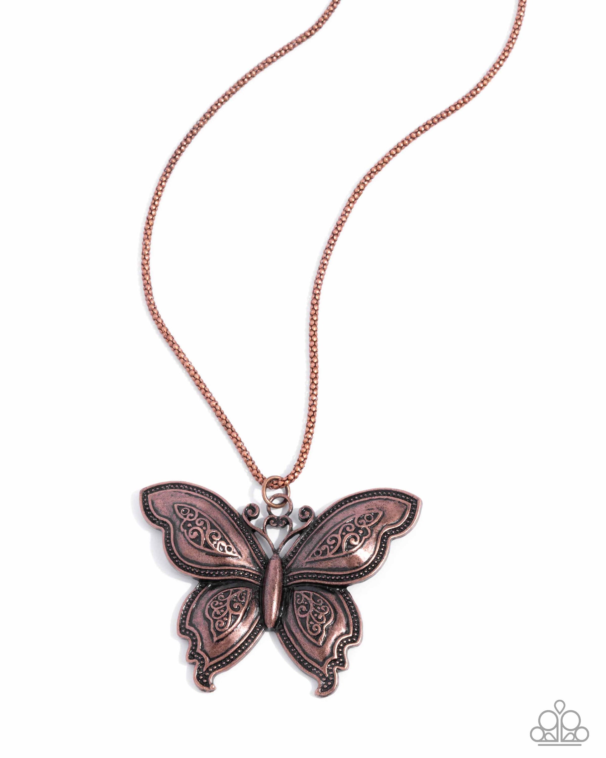 Aerial Attraction - copper - Paparazzi necklace