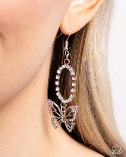 Aerial Avenue - pink - Paparazzi earrings