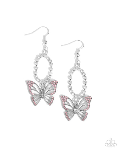 Aerial Avenue - pink - Paparazzi earrings