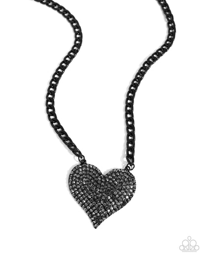 Affectionate Action - black - Paparazzi necklace