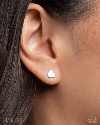 Affectionate Advocate - silver - Paparazzi earrings