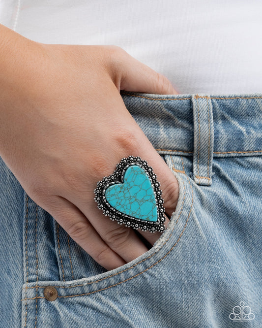 Affectionate Allegiance - blue - Paparazzi ring