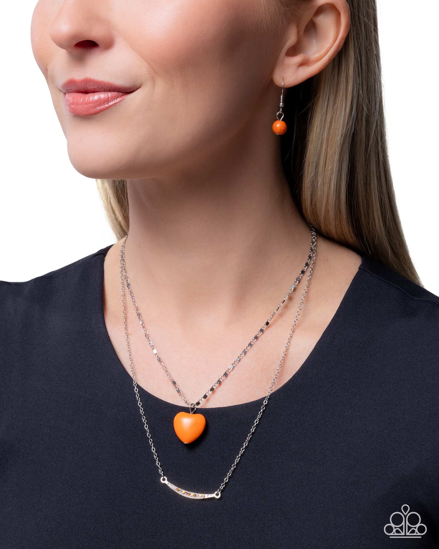 Affectionate Appraisal - orange - Paparazzi necklace