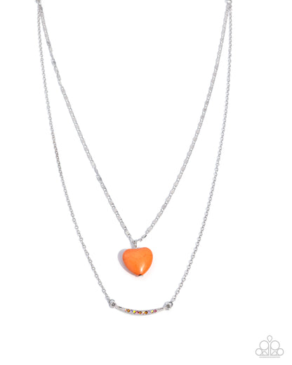 Affectionate Appraisal - orange - Paparazzi necklace