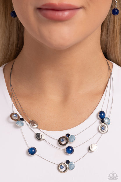 Affectionate Array - blue - Paparazzi necklace